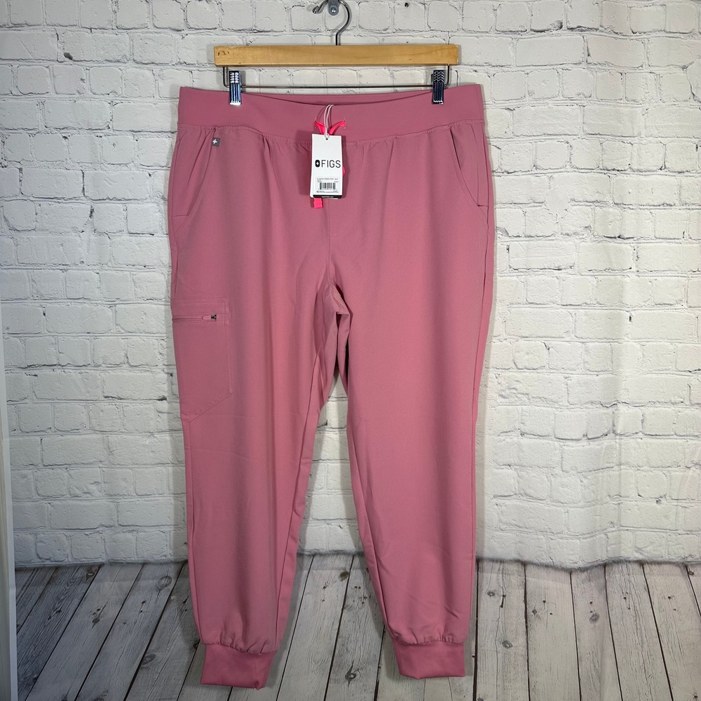 FIGS Zamora Jogger Scrub Pants Mauve Pink Womens XLP‎ Petite 1000208 A44001